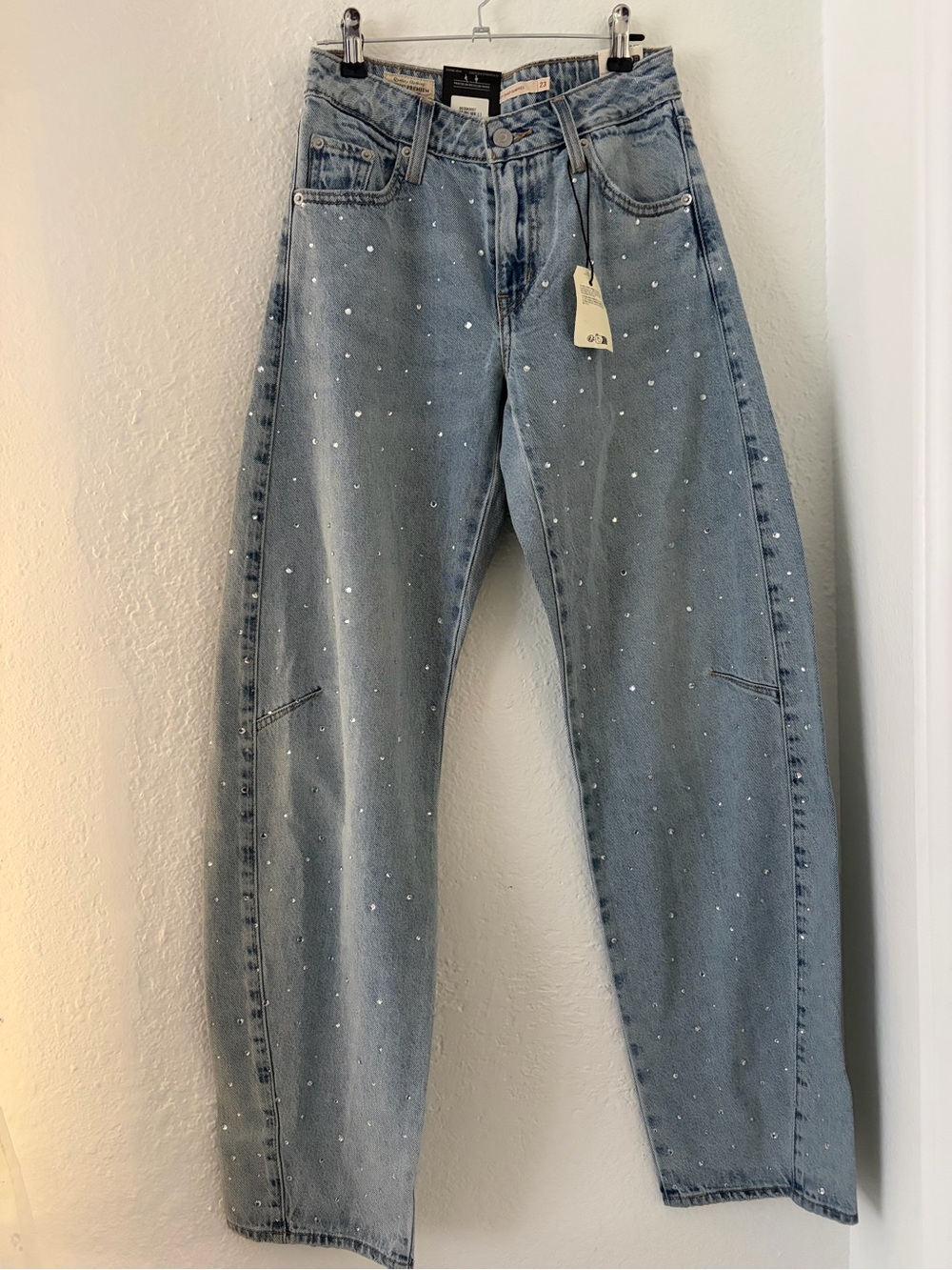 Levi’s Baggy Dad Barrel Light Blue rhinestone Women's Jeans